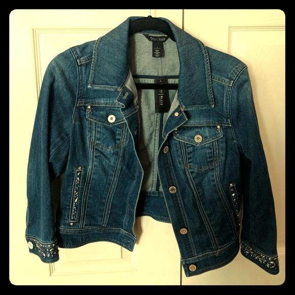 Rhinestone Denim Jacket - Picture 1 of 1